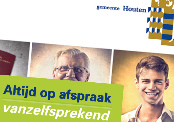 Voor Altijd op afspraak hebben de balies en make-over gekregen, vloerbestickering, posters in heel Houten, daarnaast kreeg het hele wagenpark stickers (volgens concept bovenstaande leaflet).