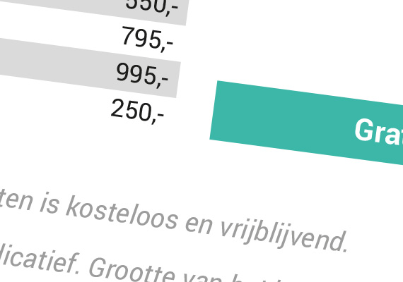 Tarievenbordjes worden voor Huidzorg Houten elk jaar vernieuwd